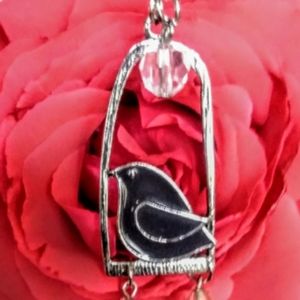 Necklace: Bird on Swing